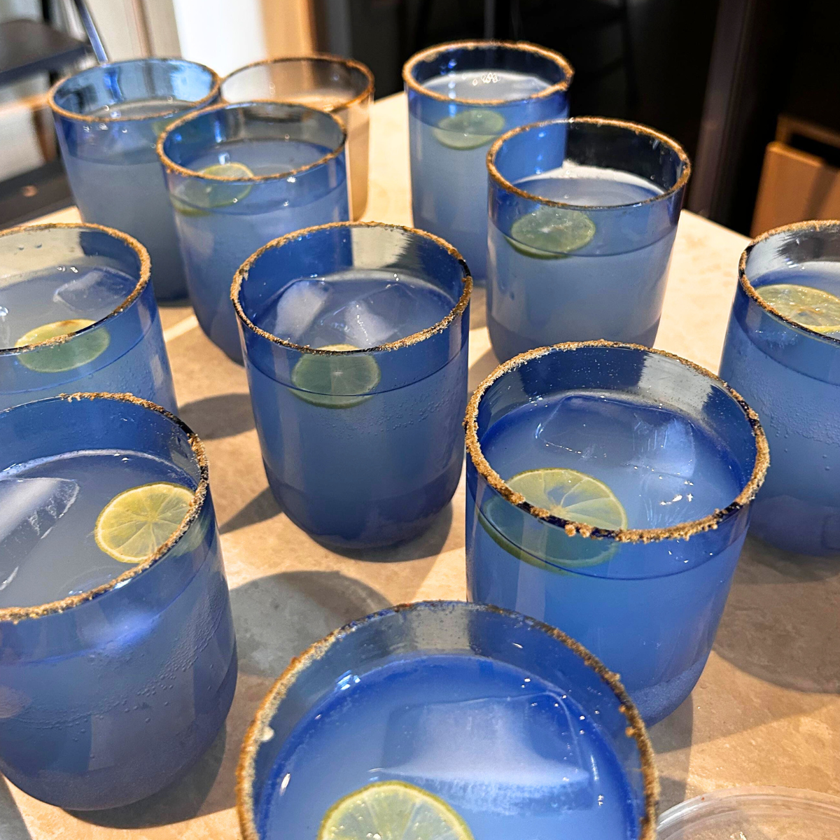 Glass Tumblers - Blue