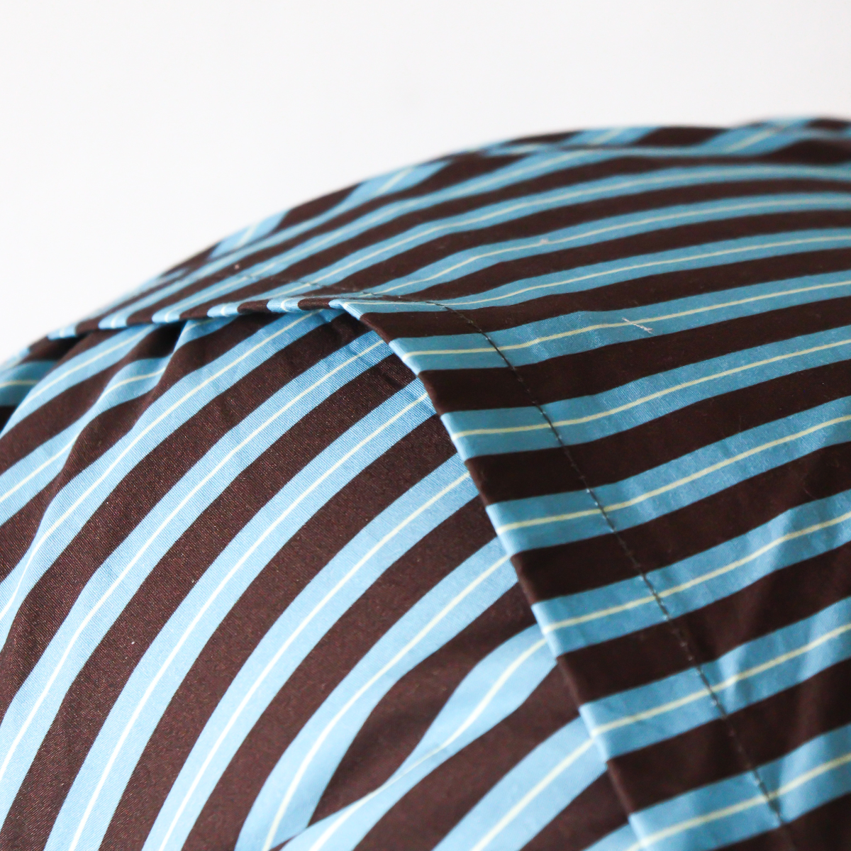 Soft Striped Cushion Cover - Blue and Brown