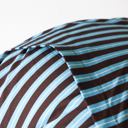 Soft Striped Cushion Cover - Blue and Brown