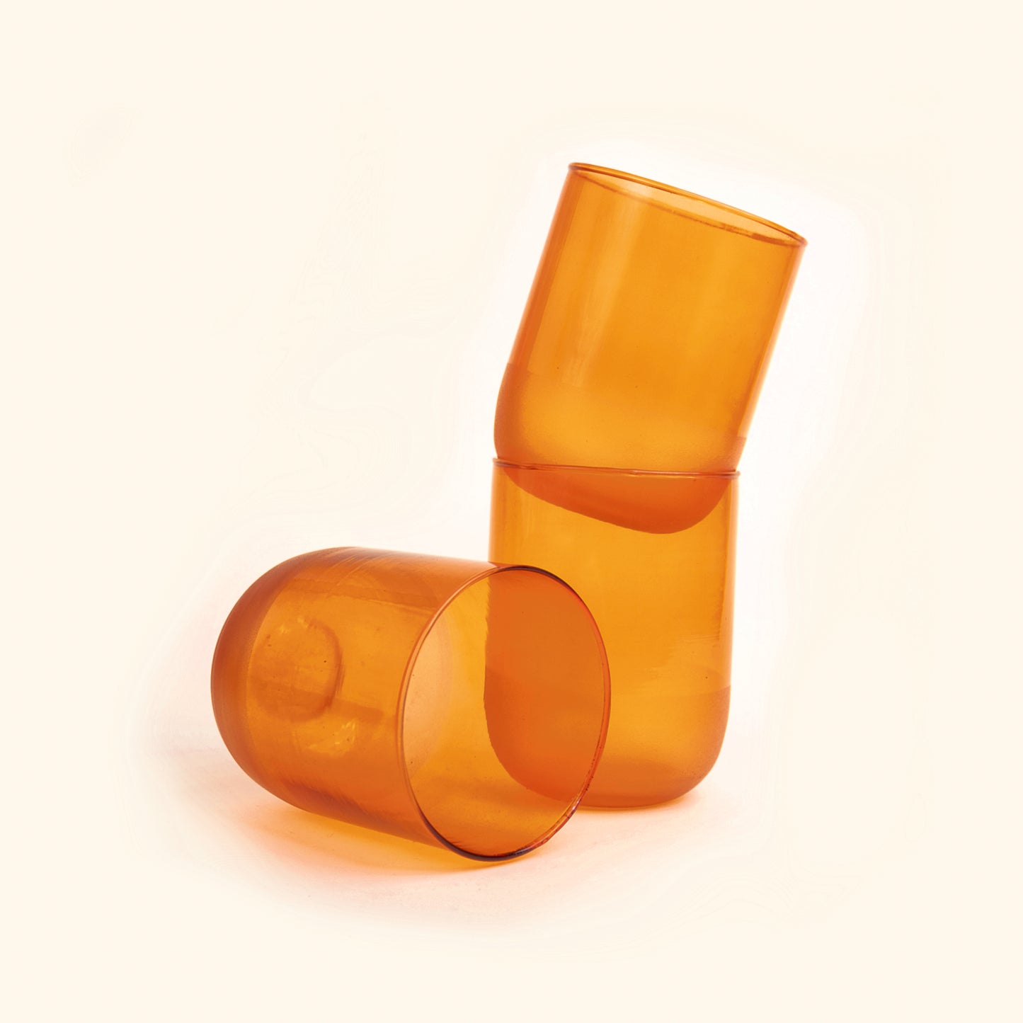 Glass Tumblers - Orange