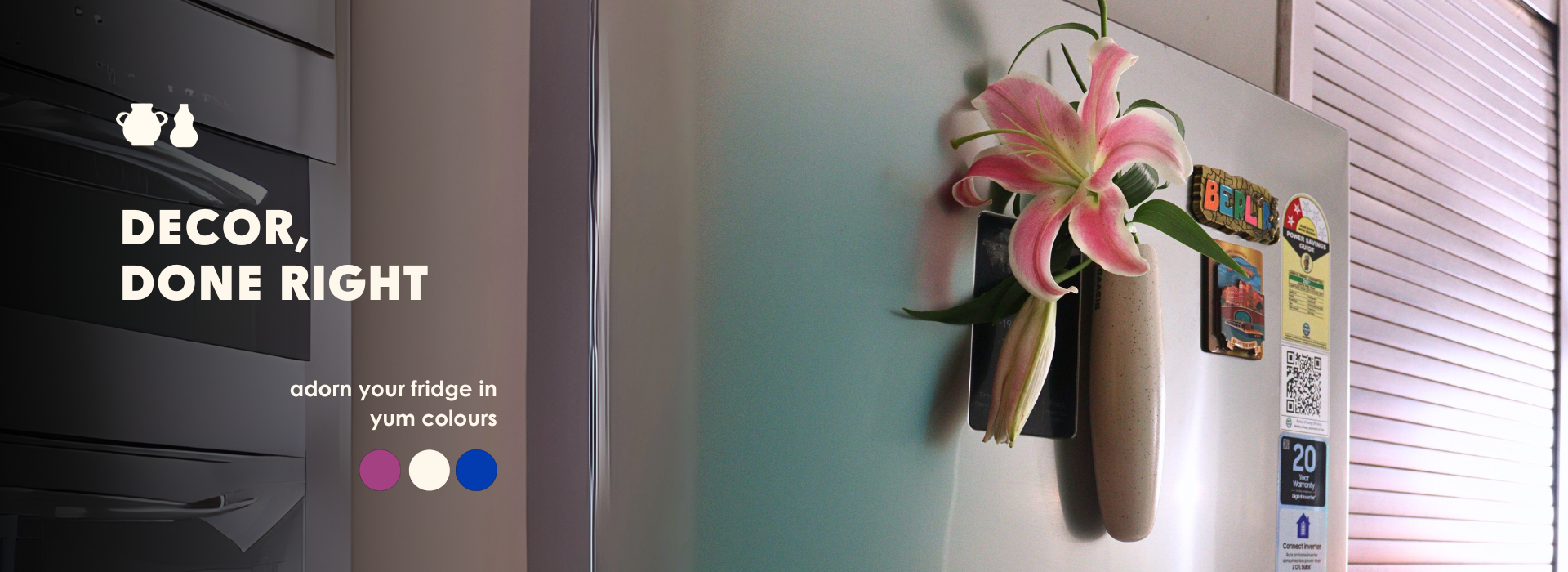 Decor done right! Gaachi fridge magnet on a fridge with colourways